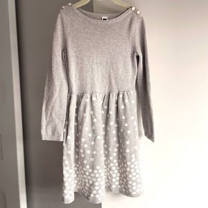 Janie and Jack girls gray polka dot dress